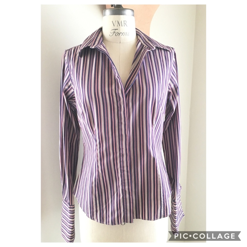 THOMAS PINK Pima Cotton Striped Button-Down Shirt